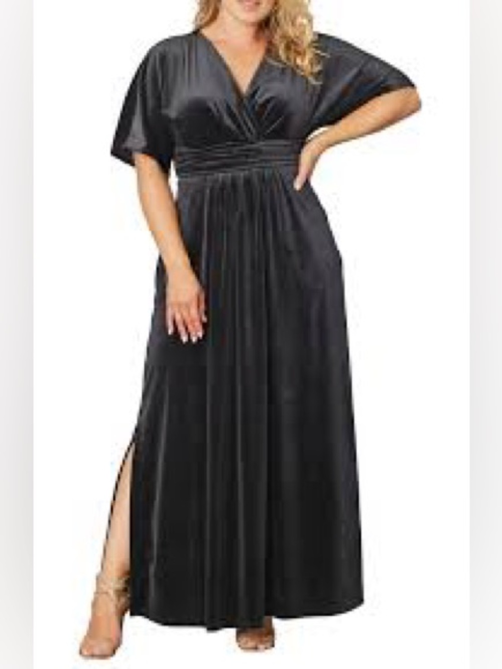 Kiyonna NWOT Black Velvet Dress Sz 1X